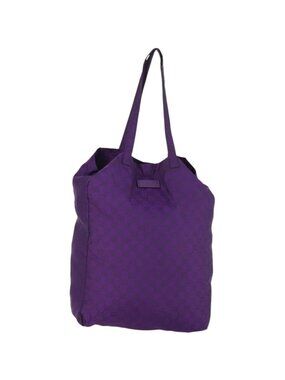 GUCCI GG Canvas Shoulder Bag Nylon Purple 281487